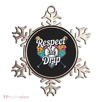 Baseball Drip Ice Cream Dripping Respect The Drip Ornament