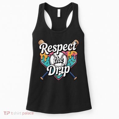 Baseball Drip Ice Cream Dripping Respect The Drip Women's Tank Top
