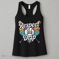 Baseball Drip Ice Cream Dripping Respect The Drip Women's Tank Top thumb 3