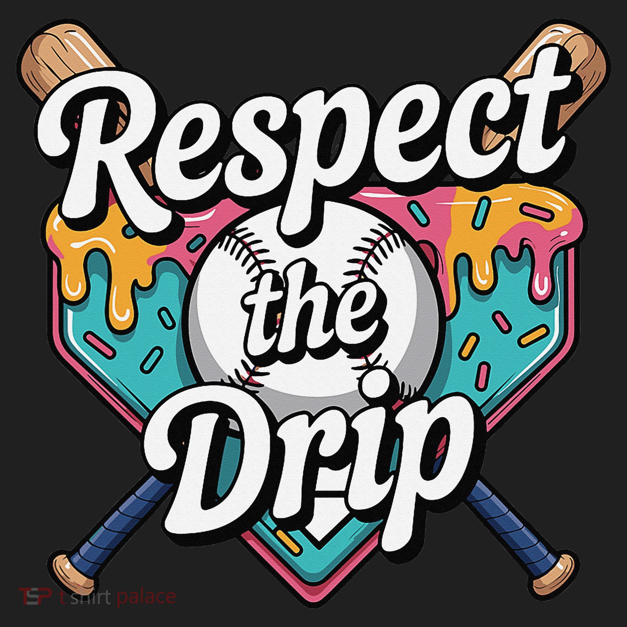 Baseball Drip Ice Cream Dripping Respect The Drip Hat