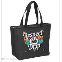 Baseball Drip Ice Cream Dripping Respect The Drip Tote Bag thumb 2