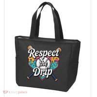 Baseball Drip Ice Cream Dripping Respect The Drip Tote Bag thumb 3