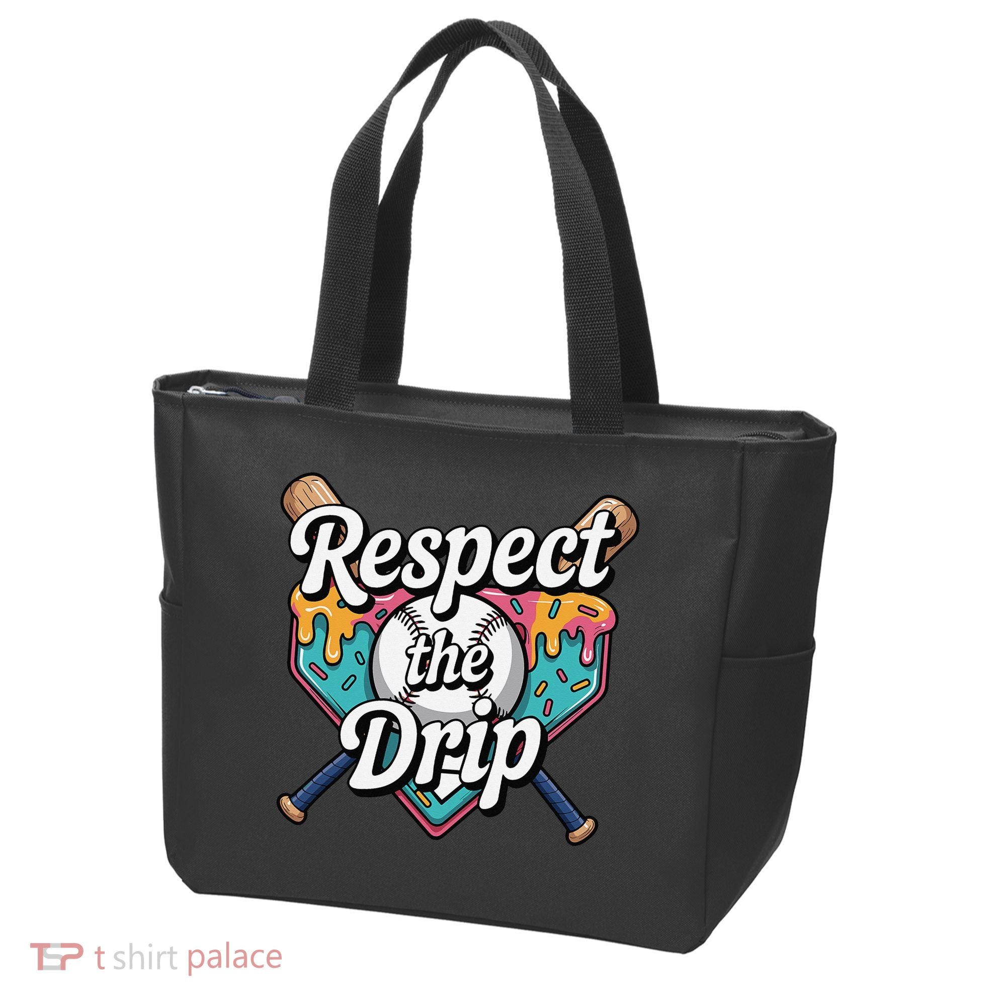 Baseball Drip Ice Cream Dripping Respect The Drip Tote Bag