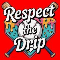 Baseball Drip Ice Cream Dripping Respect The Drip Santa Hat thumb 1