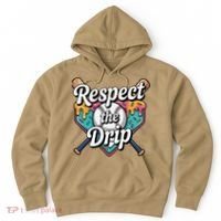 Baseball Drip Ice Cream Dripping Respect The Drip Hoodie thumb 0