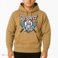 Baseball Drip Ice Cream Dripping Respect The Drip Hoodie thumb 2