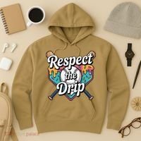 Baseball Drip Ice Cream Dripping Respect The Drip Hoodie thumb 3