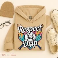 Baseball Drip Ice Cream Dripping Respect The Drip Hoodie thumb 4