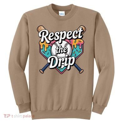 Baseball Drip Ice Cream Dripping Respect The Drip Sweatshirt