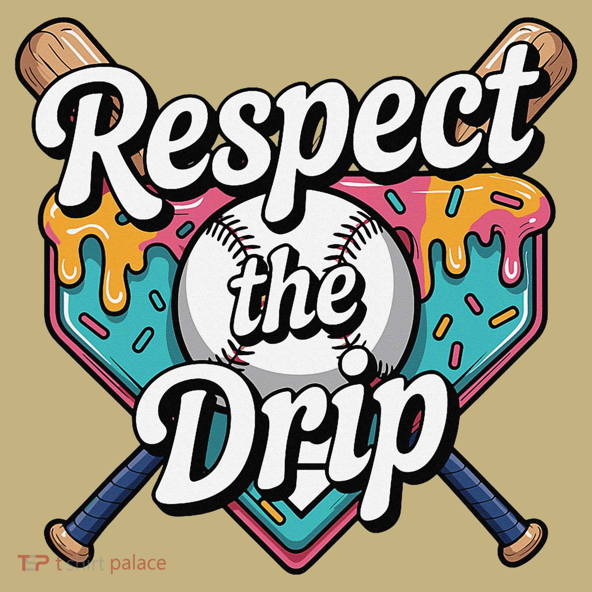 Baseball Drip Ice Cream Dripping Respect The Drip Sweatshirt