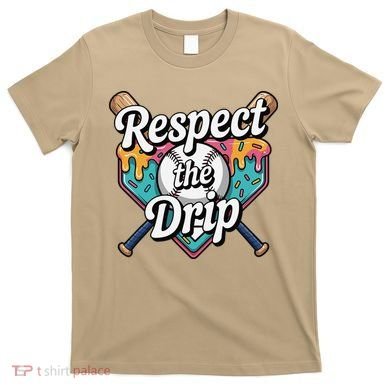 Baseball Drip Ice Cream Dripping Respect The Drip T-Shirt