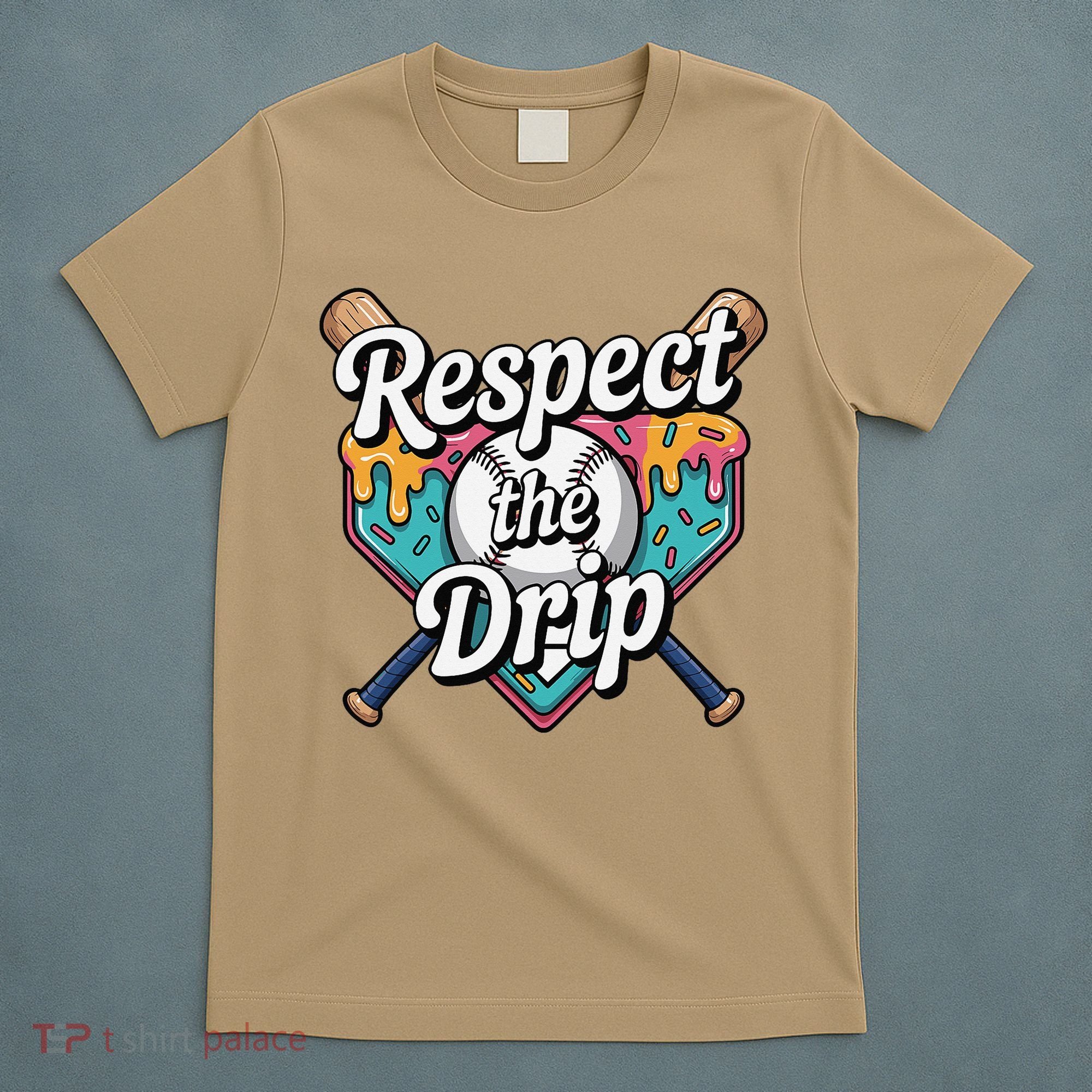 Baseball Drip Ice Cream Dripping Respect The Drip T-Shirt