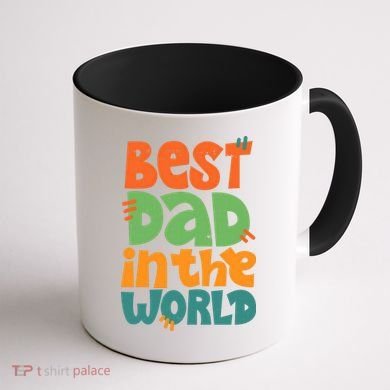 Best Dad In The World Cute Fathers Day Coffee Mug back