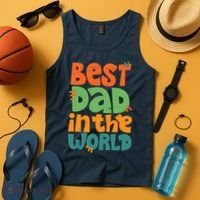 Best Dad In The World Cute Fathers Day Tank Top thumb 4
