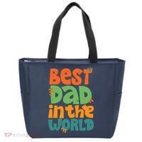 Best Dad In The World Cute Fathers Day Tote Bag thumb 0