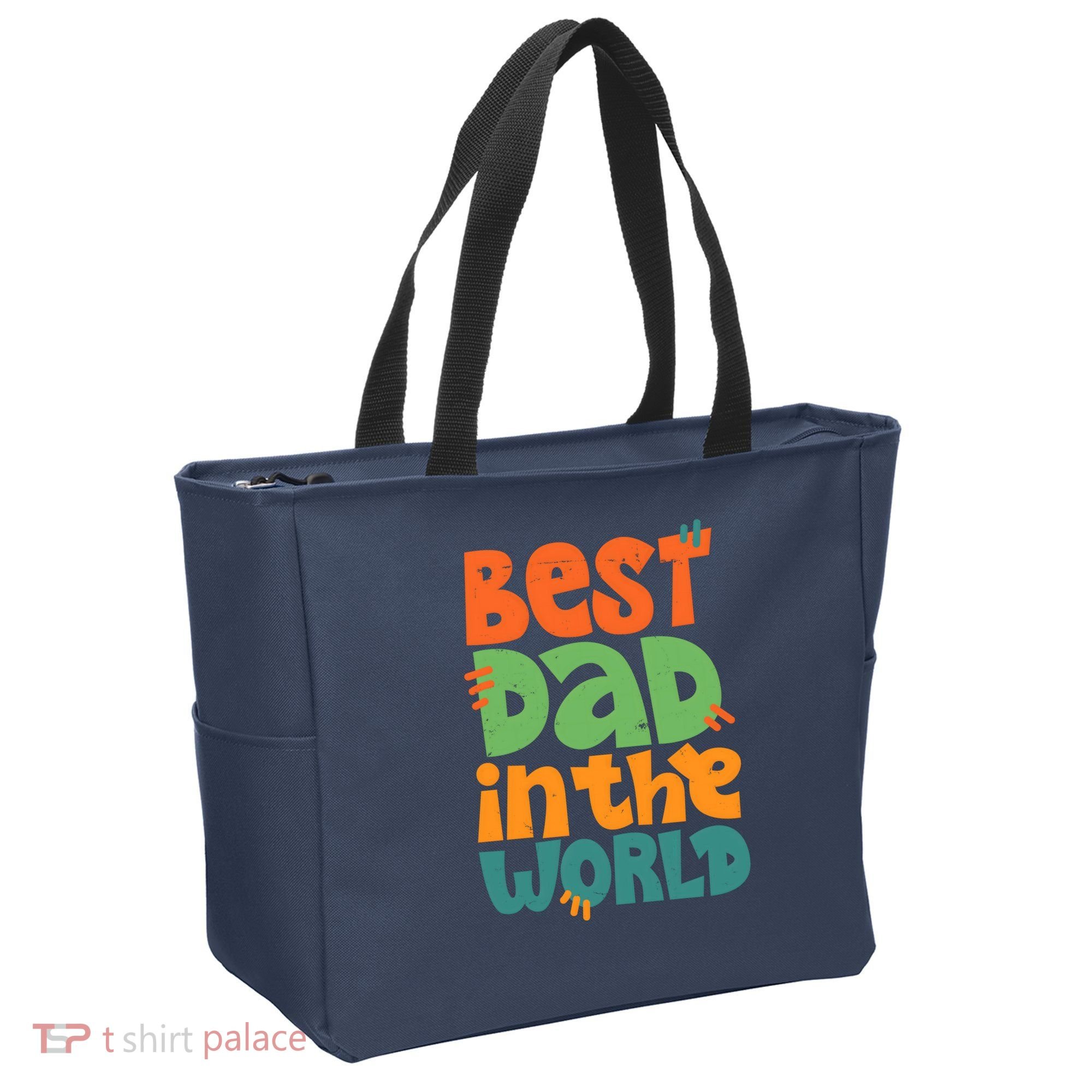 Best Dad In The World Cute Fathers Day Tote Bag