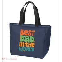 Best Dad In The World Cute Fathers Day Tote Bag thumb 3