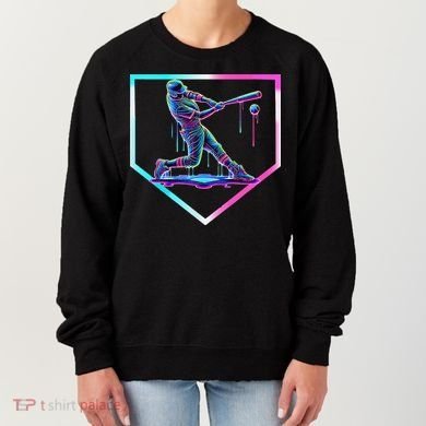 Baseball Drip Ice Cream Baseball Home Plate Baseball Women's Sweatshirt