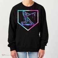 Baseball Drip Ice Cream Baseball Home Plate Baseball Women's Sweatshirt thumb 0