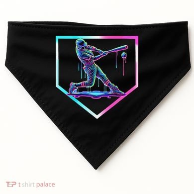 Baseball Drip Ice Cream Baseball Home Plate Baseball USA-Made Doggie Bandana
