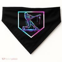 Baseball Drip Ice Cream Baseball Home Plate Baseball USA-Made Doggie Bandana thumb 0