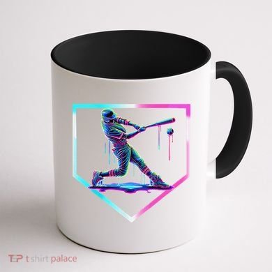Baseball Drip Ice Cream Baseball Home Plate Baseball Coffee Mug back