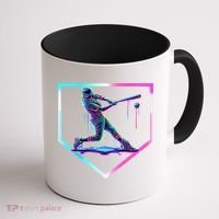 Baseball Drip Ice Cream Baseball Home Plate Baseball Coffee Mug thumb 1