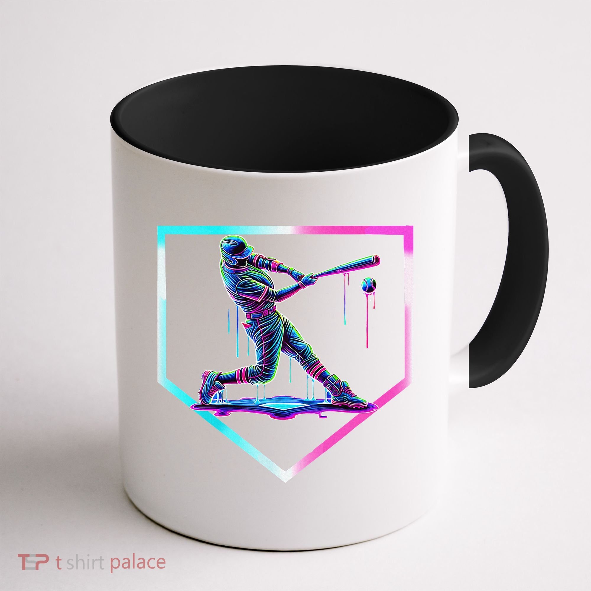 Baseball Drip Ice Cream Baseball Home Plate Baseball Coffee Mug
