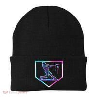 Baseball Drip Ice Cream Baseball Home Plate Baseball Beanie thumb 0