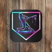 Baseball Drip Ice Cream Baseball Home Plate Baseball Coaster thumb 0