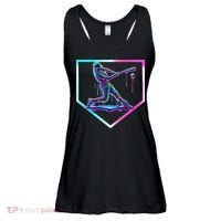 Baseball Drip Ice Cream Baseball Home Plate Baseball Ladies Essential Flowy Tank thumb 0