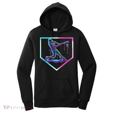 Baseball Drip Ice Cream Baseball Home Plate Baseball Women's Hoodie