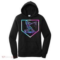 Baseball Drip Ice Cream Baseball Home Plate Baseball Women's Hoodie thumb 0