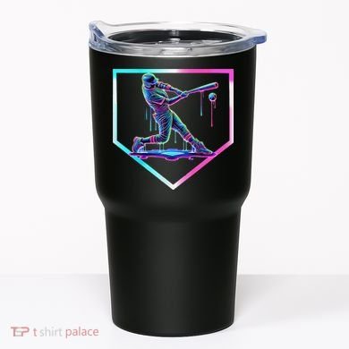 Baseball Drip Ice Cream Baseball Home Plate Baseball Tumbler