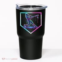 Baseball Drip Ice Cream Baseball Home Plate Baseball Tumbler thumb 0