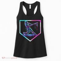 Baseball Drip Ice Cream Baseball Home Plate Baseball Women's Tank Top thumb 0