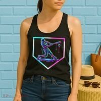 Baseball Drip Ice Cream Baseball Home Plate Baseball Women's Tank Top thumb 2