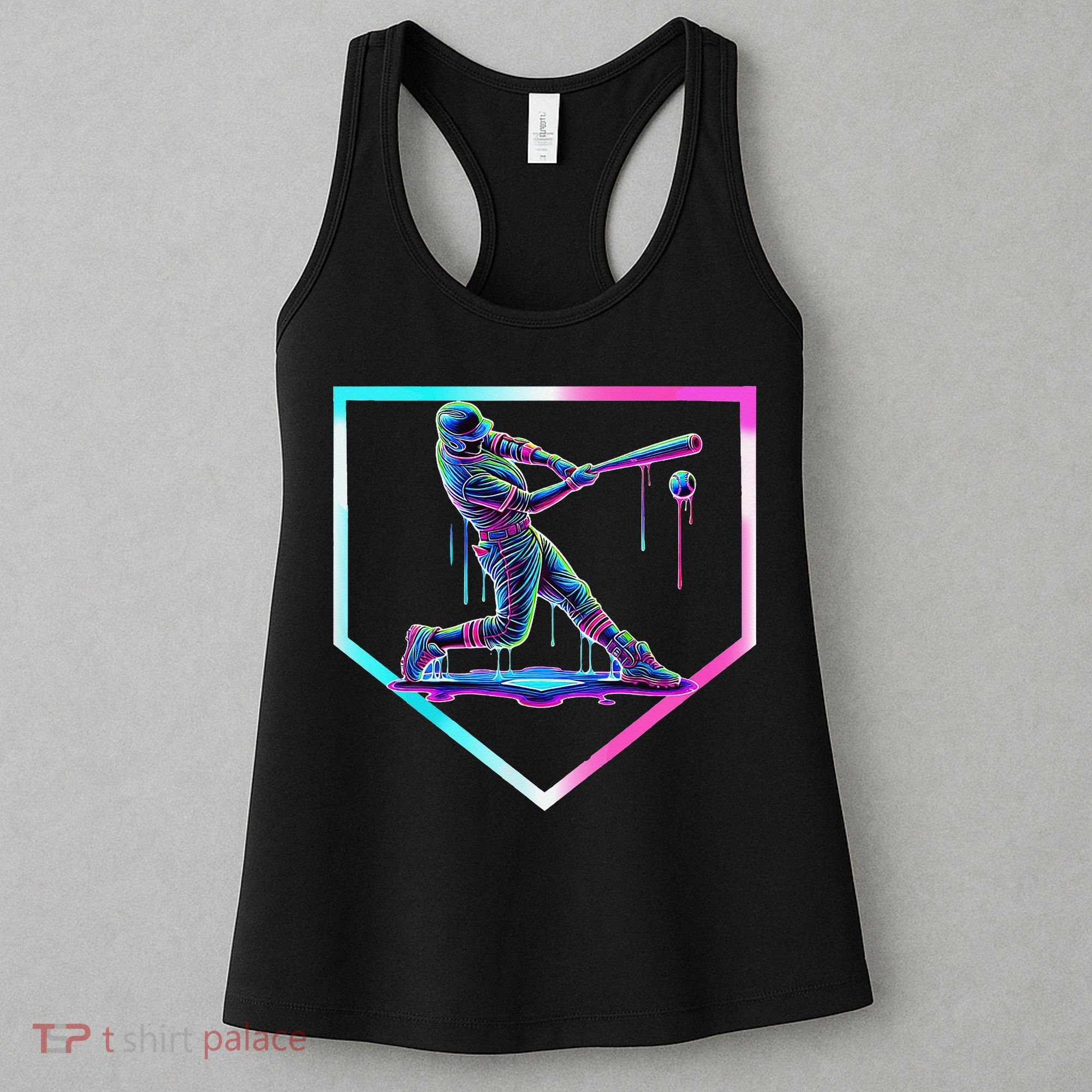 Baseball Drip Ice Cream Baseball Home Plate Baseball Women's Tank Top