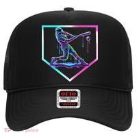 Baseball Drip Ice Cream Baseball Home Plate Baseball Hat thumb 0