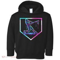 Baseball Drip Ice Cream Baseball Home Plate Baseball Toddler Hoodie thumb 0