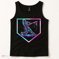 Baseball Drip Ice Cream Baseball Home Plate Baseball Tank Top thumb 2
