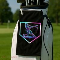 Baseball Drip Ice Cream Baseball Home Plate Baseball Golf Towel thumb 2
