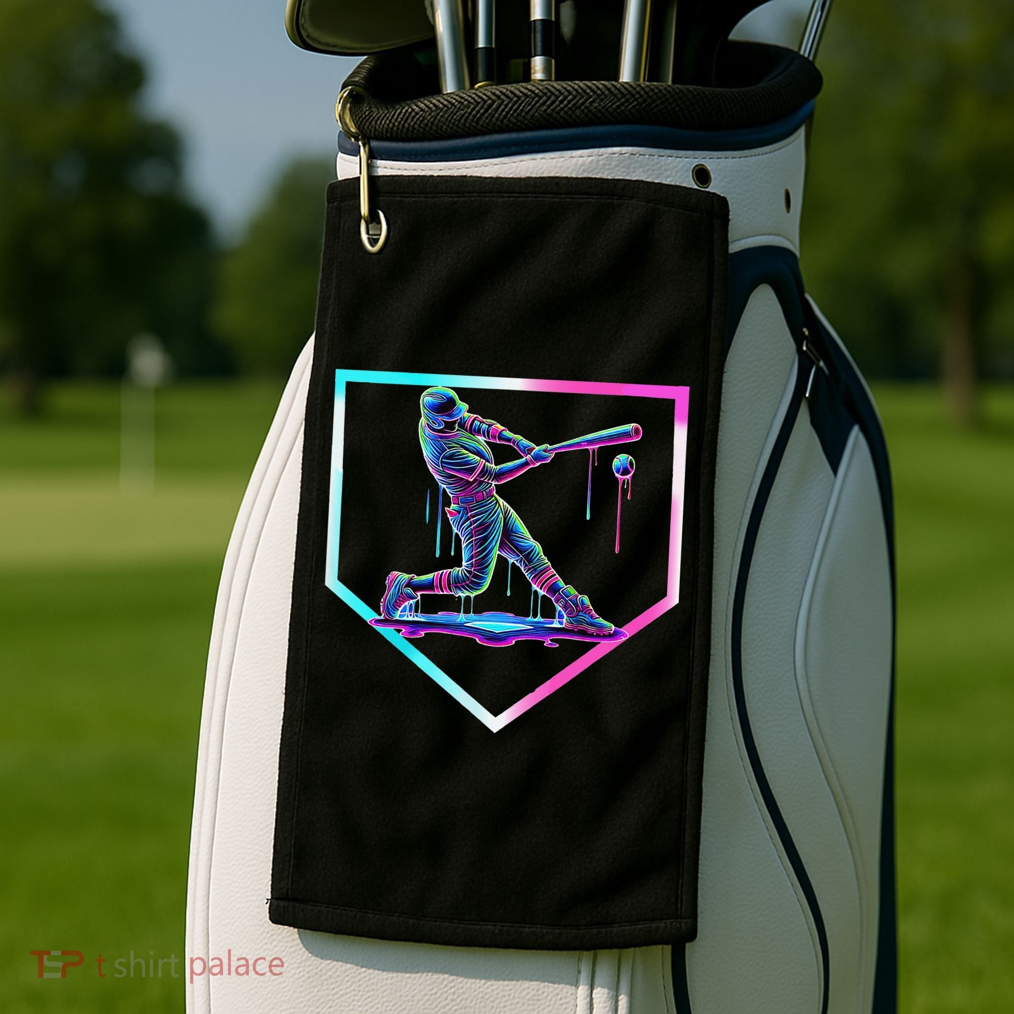 Baseball Drip Ice Cream Baseball Home Plate Baseball Golf Towel
