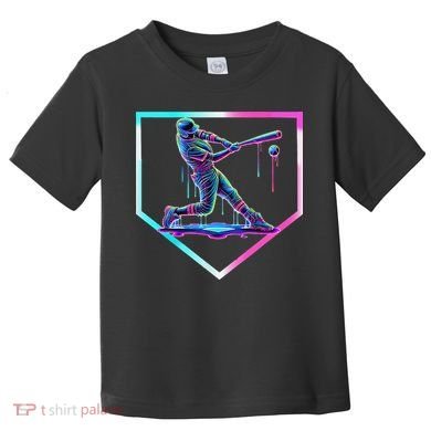 Baseball Drip Ice Cream Baseball Home Plate Baseball Toddler T-Shirt