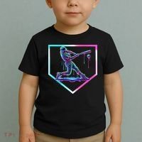 Baseball Drip Ice Cream Baseball Home Plate Baseball Toddler T-Shirt thumb 2