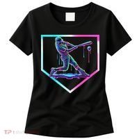Baseball Drip Ice Cream Baseball Home Plate Baseball Women's T-Shirt thumb 0