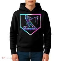 Baseball Drip Ice Cream Baseball Home Plate Baseball Kids Hoodie thumb 4