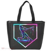 Baseball Drip Ice Cream Baseball Home Plate Baseball Tote Bag thumb 0