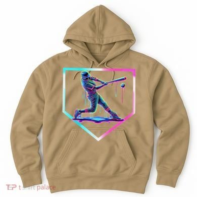 Baseball Drip Ice Cream Baseball Home Plate Baseball Hoodie