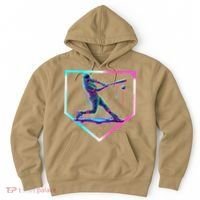 Baseball Drip Ice Cream Baseball Home Plate Baseball Hoodie thumb 0